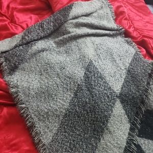 Black/ Grey Wrap Scarf